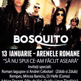 Program, reguli de acces si doua trupe noi invitate la concertul Bosquito de la Arenele Romane