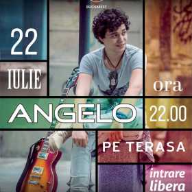 Angelo concerteaza pe terasa Hard Rock Cafe