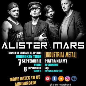 Două concerte Alister Mars la Piatra Neamț și Iaşi