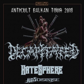 Concert Decapitated, HateSphere, Thy Disease si Grimaze in club Capcana din Timisoara