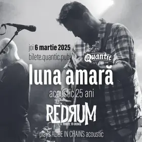 Concert acustic Luna Amara și Redrum în Club Quantic